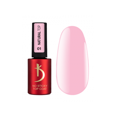 Топ покритие без лепкав слой Natural Top 01 7 мл  розов 1 бр.