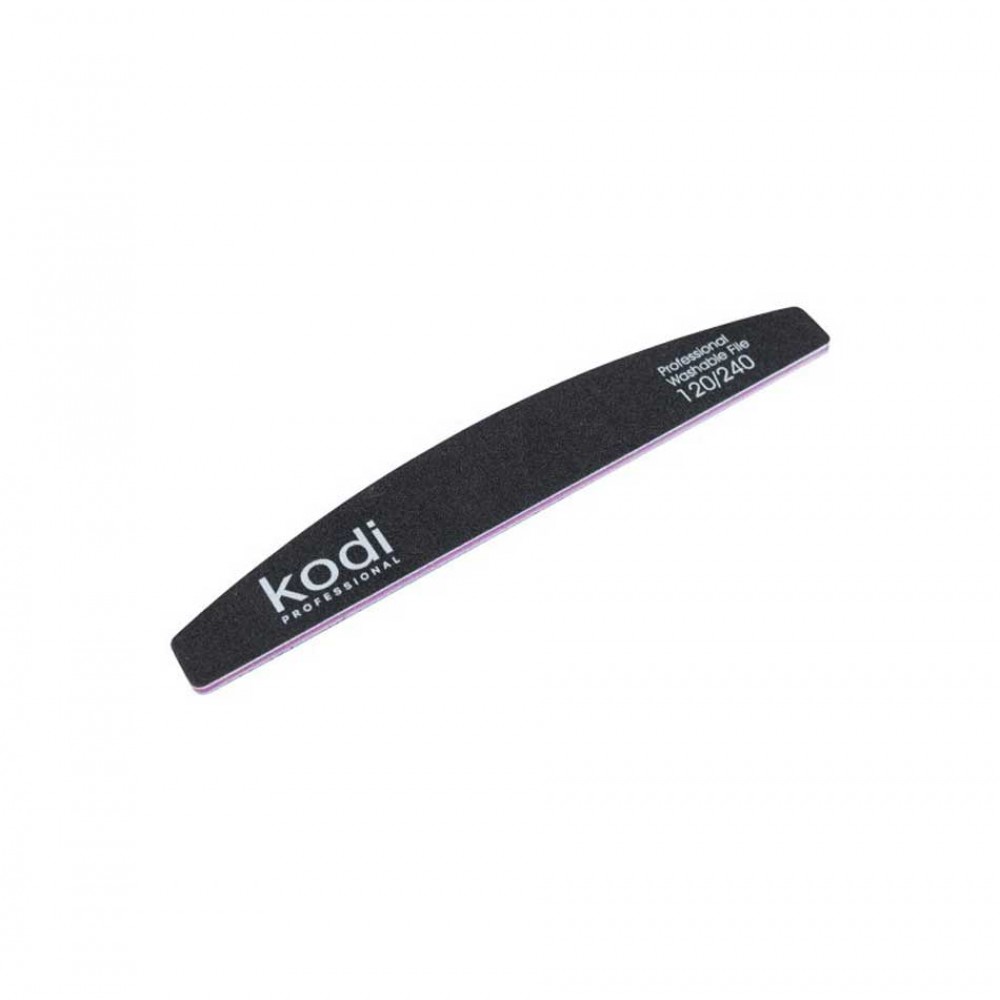 №43 Пила за нокти Полумесец 120/240 Washable черна 1 бр.