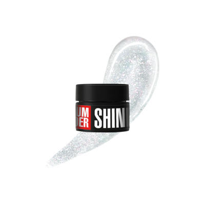 Гел за изграждане с частици Medium №01, 13г млечно със сребрист блясък