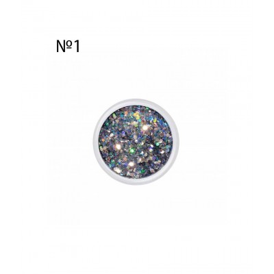 Сух брокат за нокти Brocade №01, 3 г