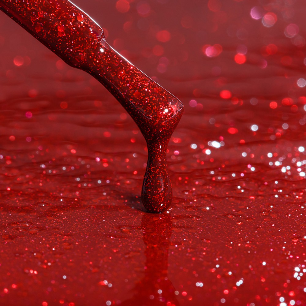 Гел лак №210 SH Брокатено червено 8 мл.