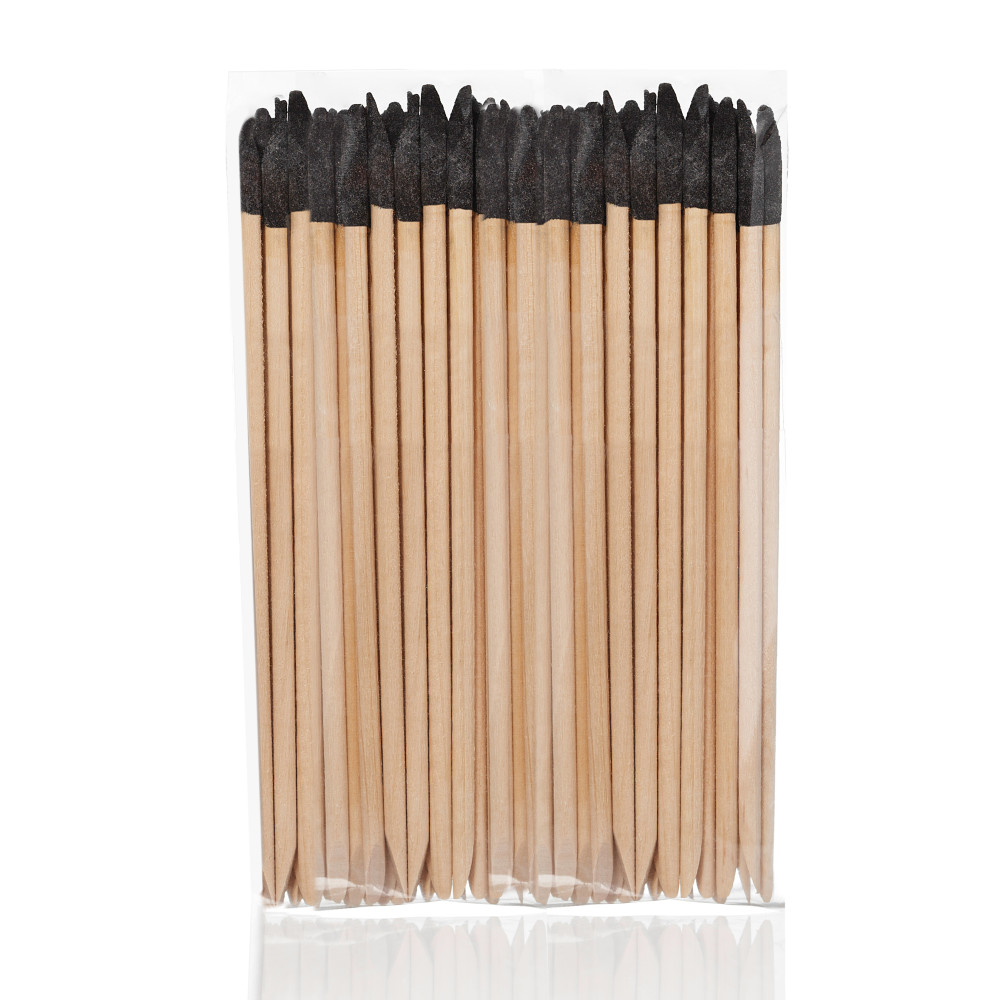 Дървени пръчици 14 см с едностранен абразив 280 грид-50 бр/пак