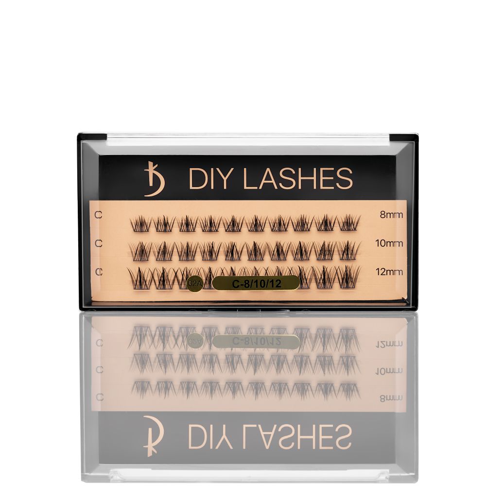 Изкуствени мигли на снопчета DIY LASHES 02А (0,07 C - 8 мм, 10 мм, 12 мм)