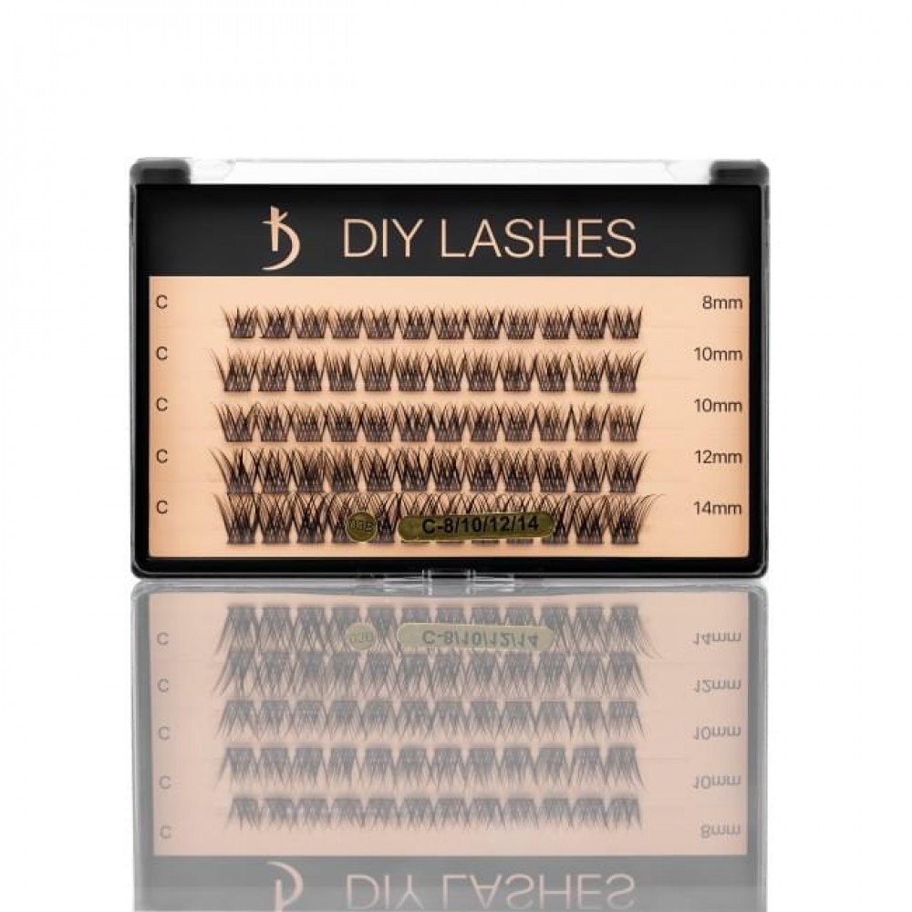 Изкуствени мигли на снопчета DIY LASHES 03B (0,07 C - 8 мм,10 мм, 12 мм, 14 мм)