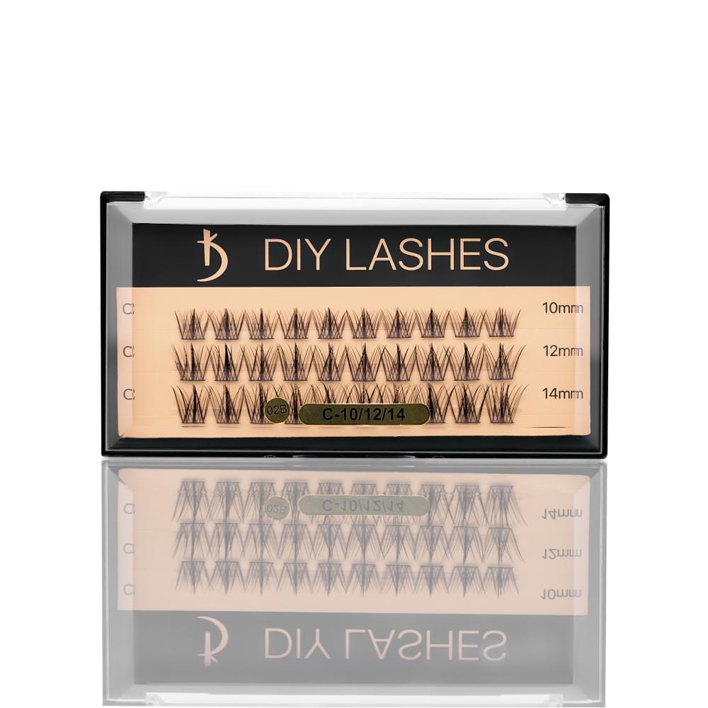 Изкуствени мигли на снопчета DIY LASHES 02B(0,07 C - 10 мм, 12 мм, 14 мм)