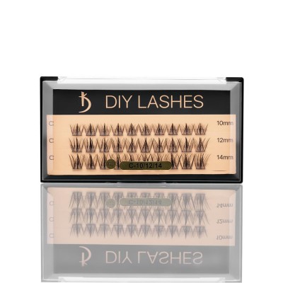 Изкуствени мигли на снопчета DIY LASHES 02B(0,07 C - 10 мм, 12 мм, 14 мм)