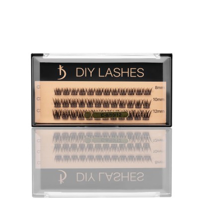 Изкуствени мигли на снопчета DIY LASHES 03А (0,07 C - 8 мм, 10 мм, 12 мм)