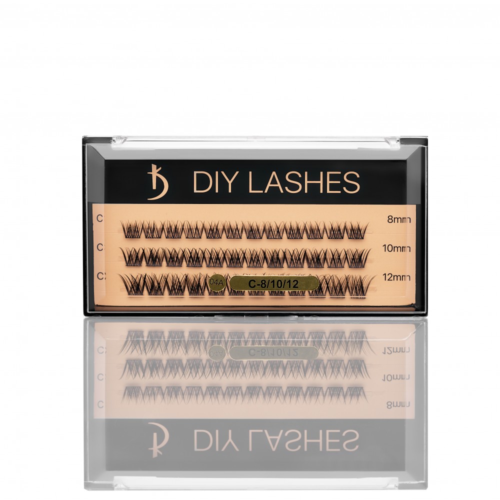 Изкуствени мигли на снопчета DIY LASHES 04А (0,07 C - 8 мм,10 мм, 12 мм)