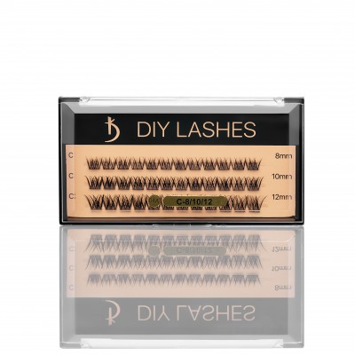 Изкуствени мигли на снопчета DIY LASHES 04А (0,07 C - 8 мм,10 мм, 12 мм)