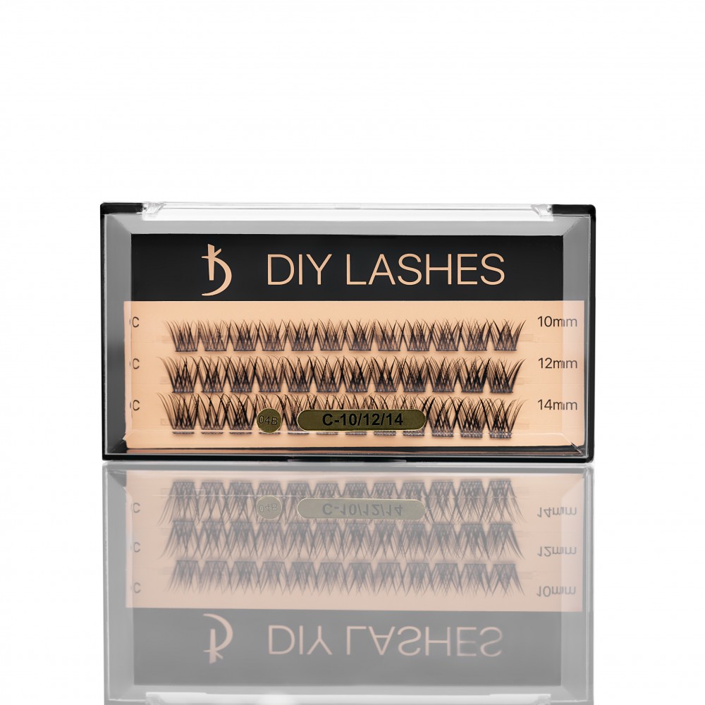 Изкуствени мигли на снопчета DIY LASHES 04B (0,07 C - 10 мм, 12 мм, 14 мм)