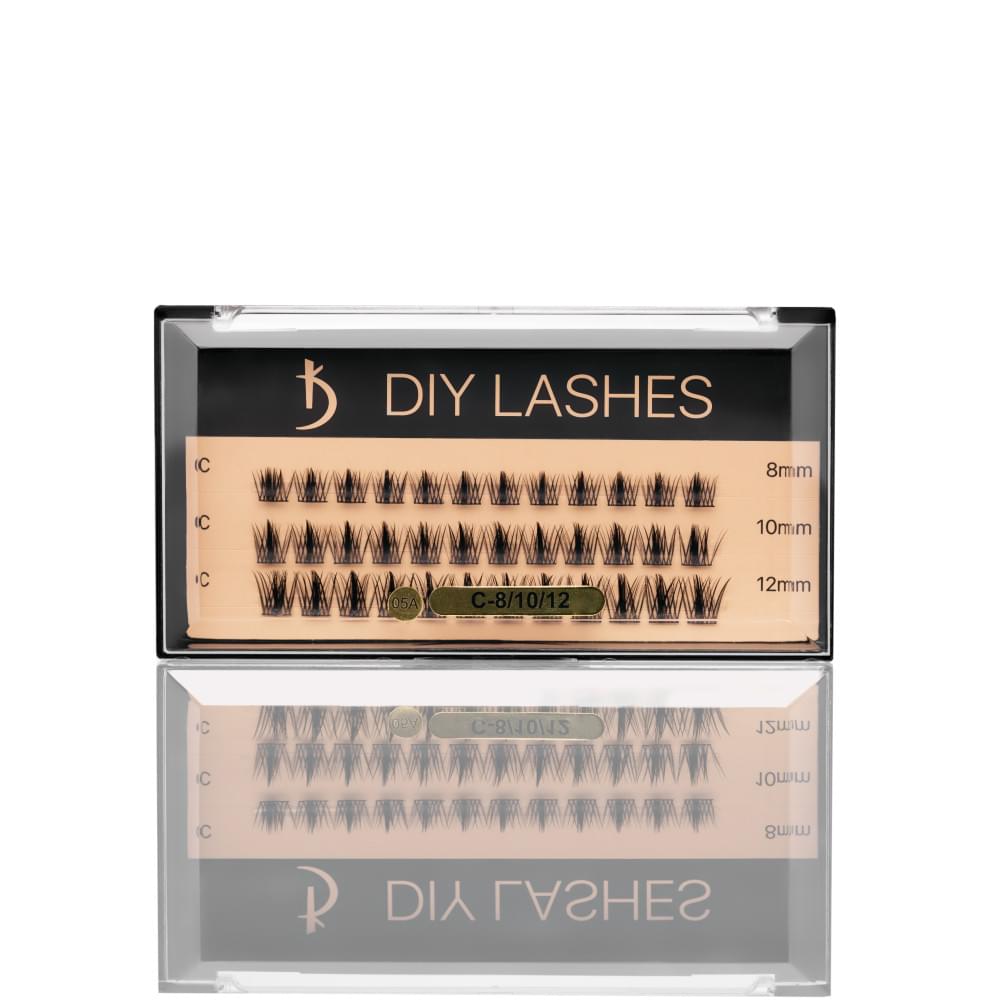 Изкуствени мигли на снопчета DIY LASHES 05А (0,07 C - 8 мм,10 мм, 12 мм)