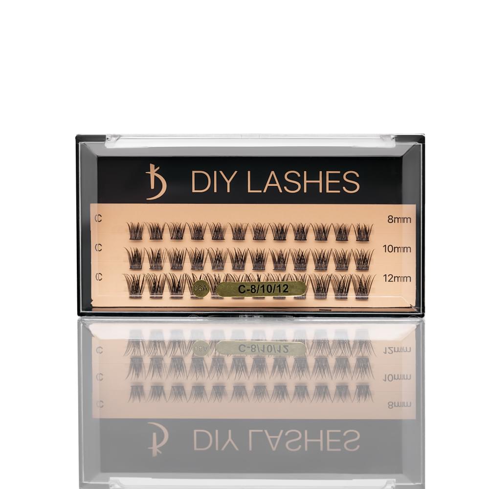Изкуствени мигли на снопчета DIY LASHES 06А (0,07 C - 8 мм,10 мм, 12 мм)