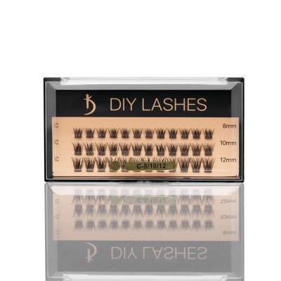Изкуствени мигли на снопчета DIY LASHES 06А (0,07 C - 8 мм,10 мм, 12 мм)
