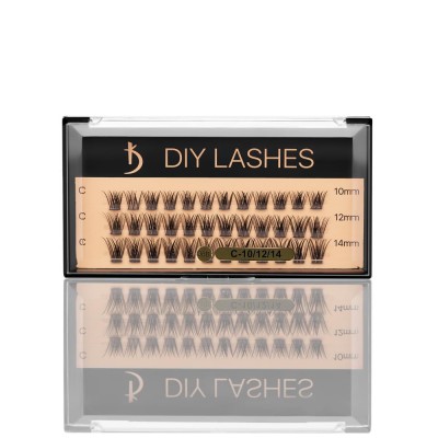 Изкуствени мигли на снопчета DIY LASHES 06B (0,07 C - 10 мм, 12 мм, 14 мм)