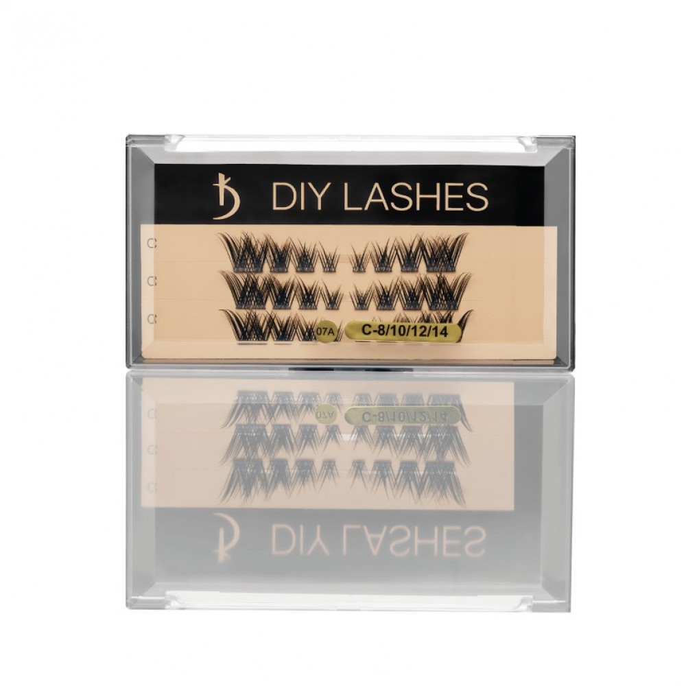 Изкуствени мигли на снопчета DIY LASHES 07А (0,07 C - 8 мм,10 мм, 12 мм, 14 мм)