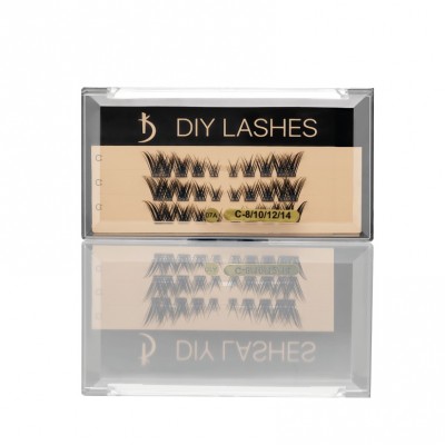 Изкуствени мигли на снопчета DIY LASHES 07А (0,07 C - 8 мм,10 мм, 12 мм, 14 мм)